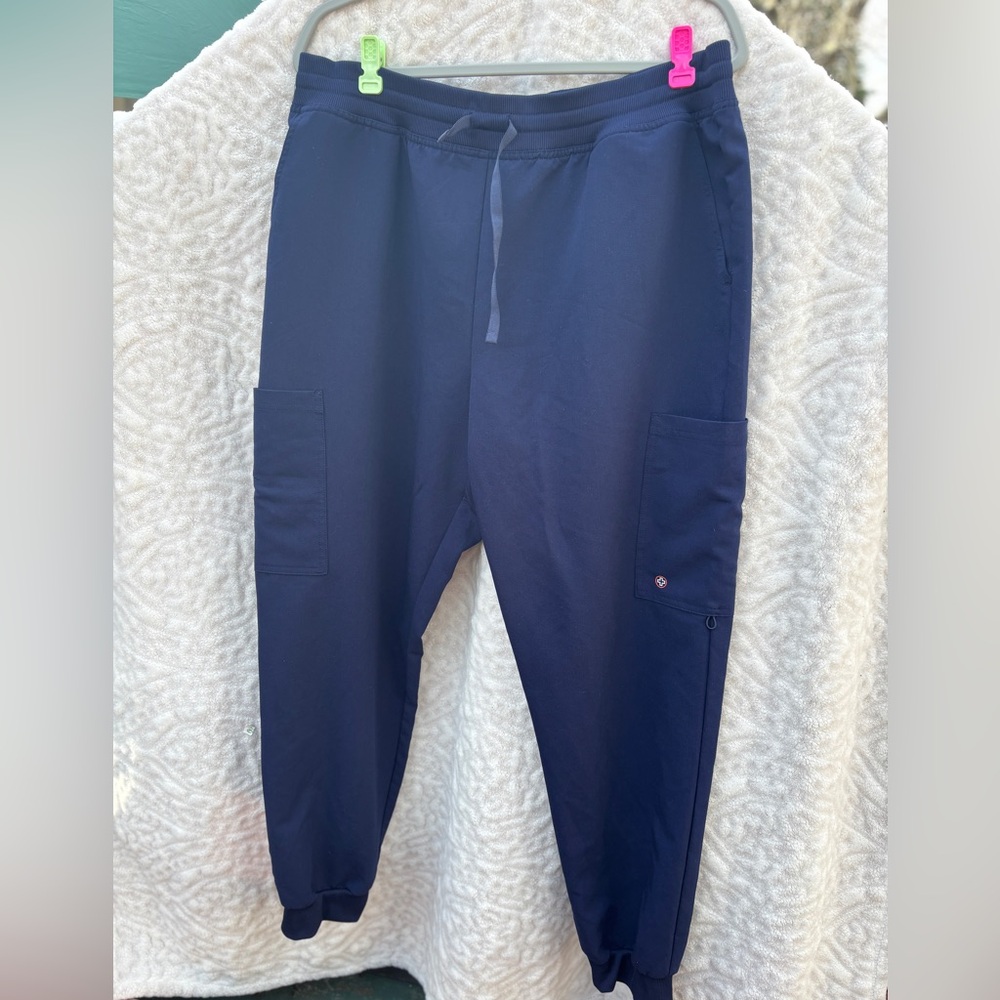 White Cross Dark Blue Men’s Scrub Pants.